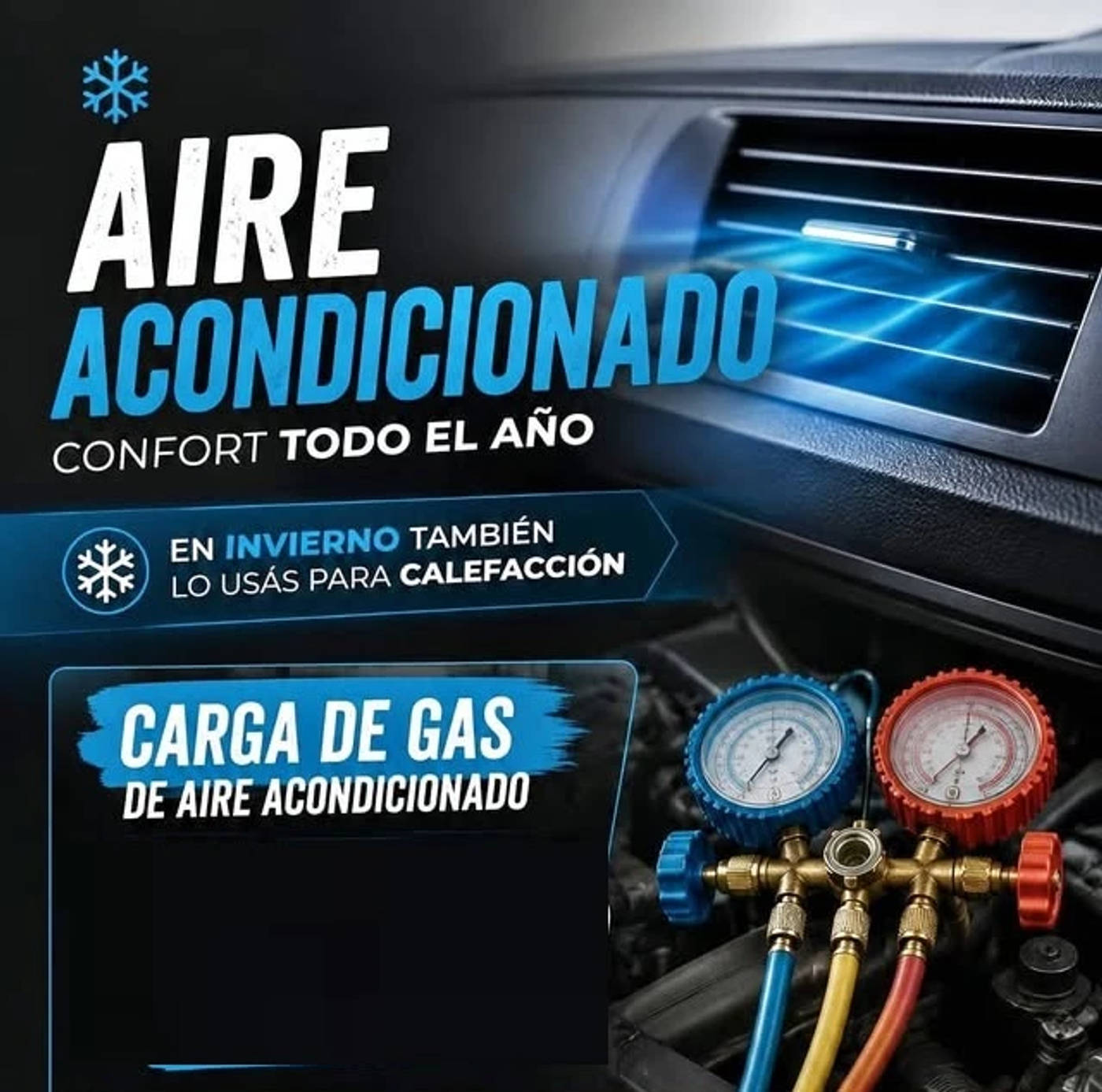 AIRE ACONDICIONADO SIN ENFRIAR SIN CALOR NO ANDA (CARGA GAS VARIAS ZONAS) - EL MEJOR PRECIO ACA RECARGAS — foto 1