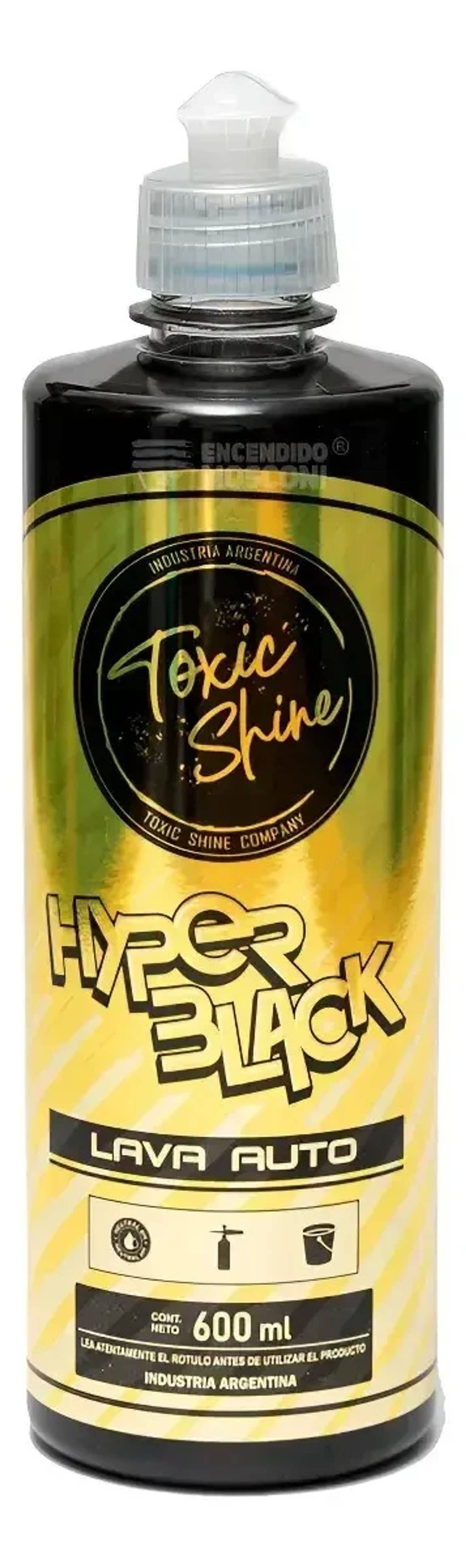 Shampoo Hyper Black Con Cera Brillo Toxic Shine 600ml — foto 2