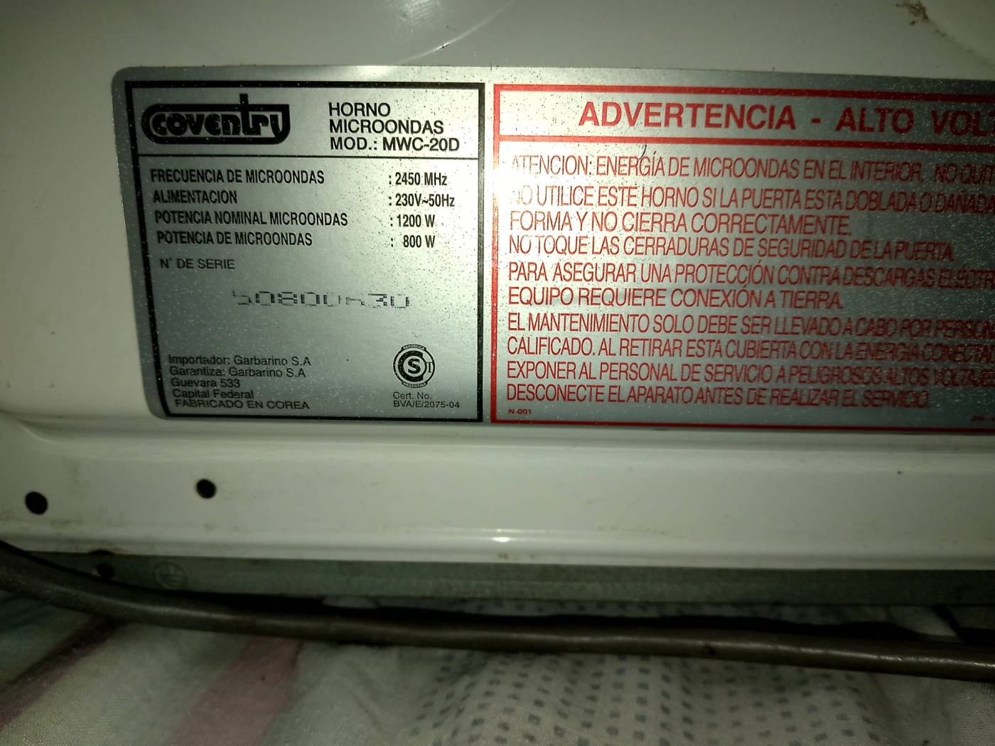 microondas anda co detalles (falla teclado varias teclas otras no) funciona con dos teclas leer — foto 7