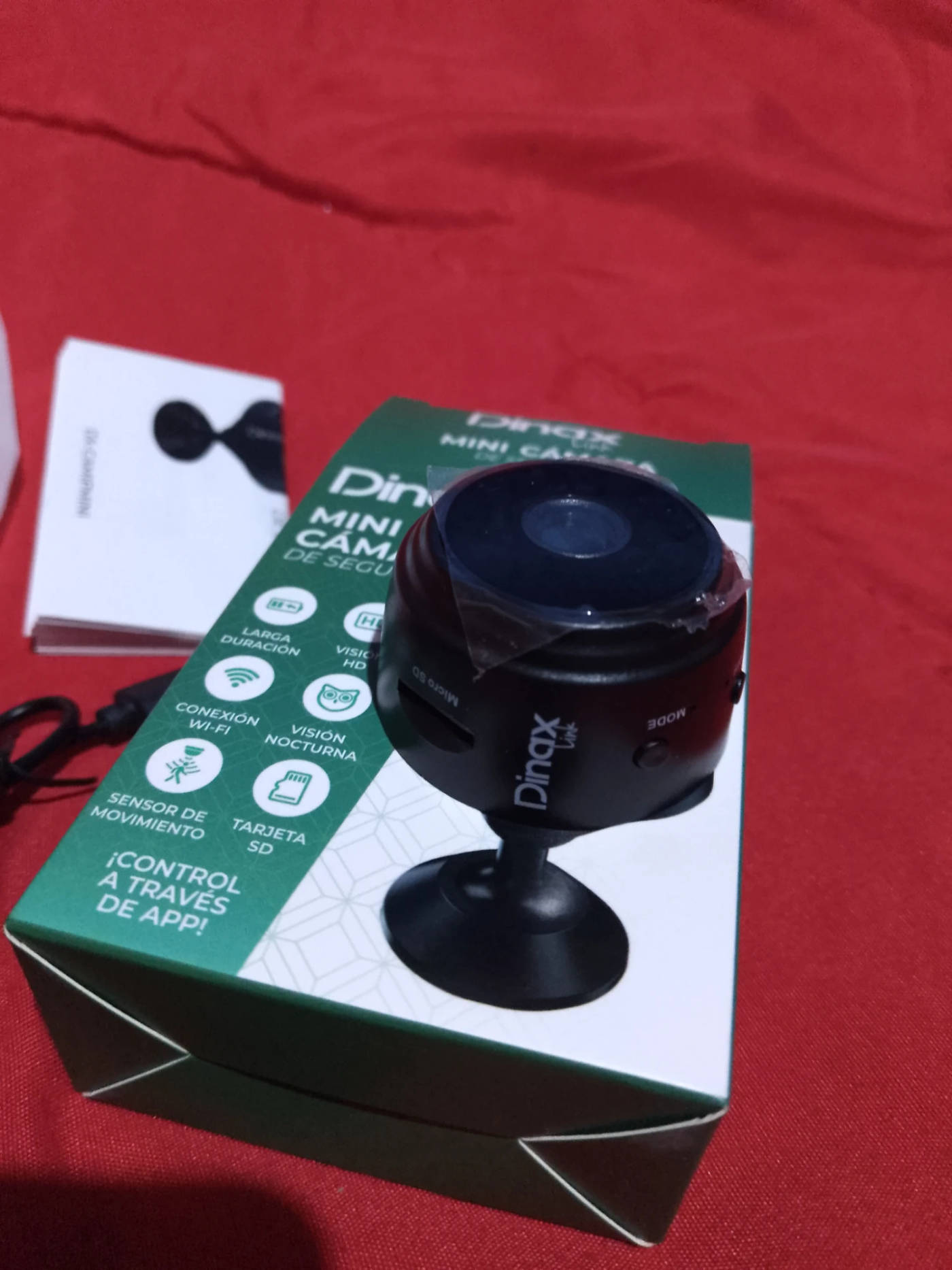 MINI CAMARA DE SEGURIDAD DINAX (EN LA PALMA DE TU MANO COMO EL PODER DEL SOL) NUEVA EN CAJA LIQUIDO — foto 1