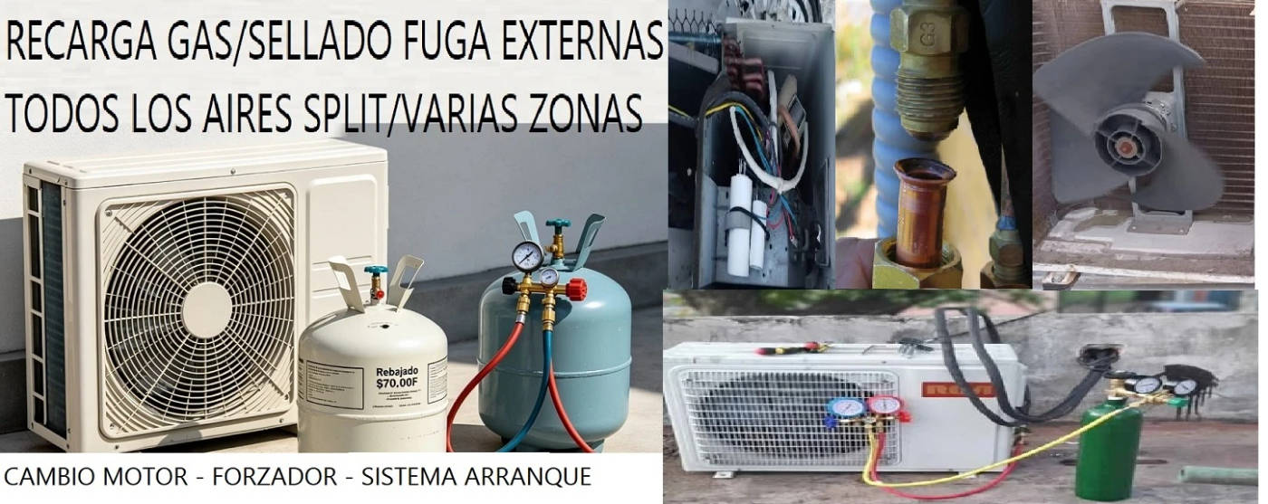 CARGA GAS PARA AIRE ACONDICIONADOS/TODAS LAS MARCAS/GASES 410 O 22 — foto 1