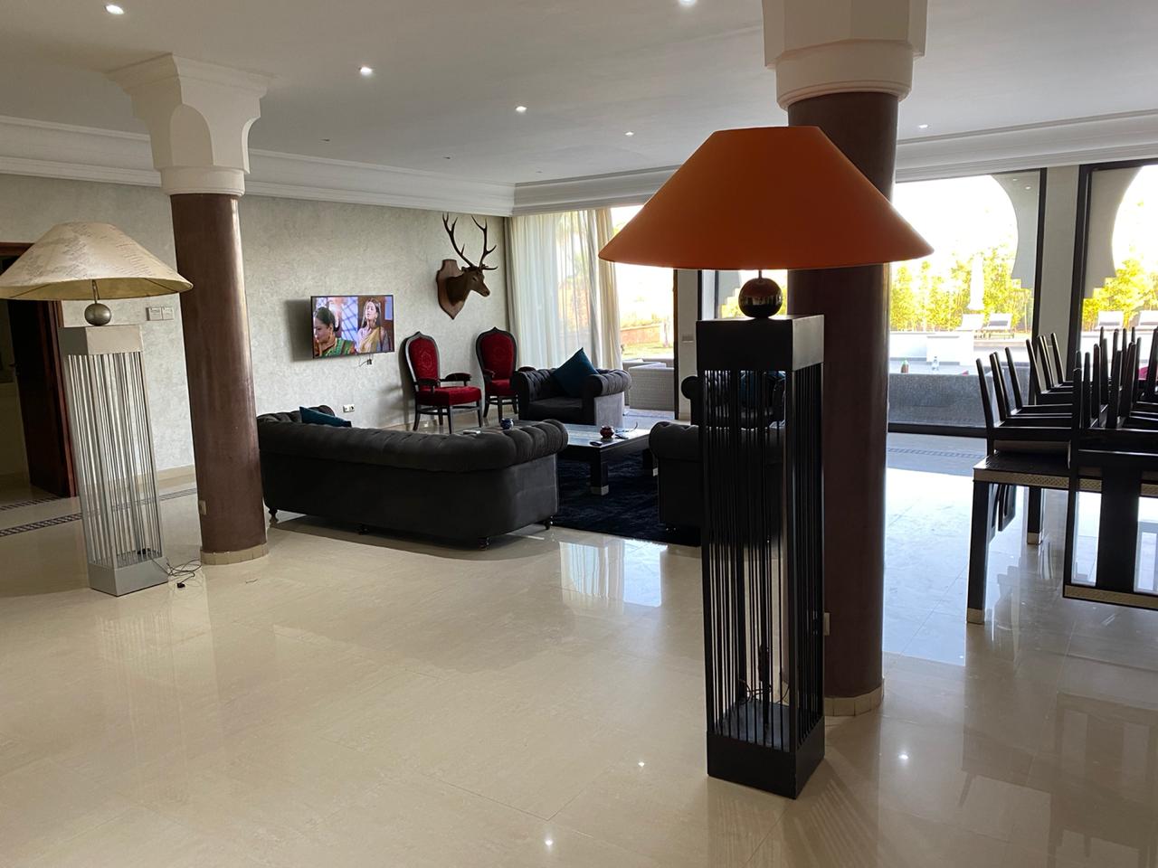 Elegant Moroccan Villa with Private Pool & Scenic Hillside Views interior