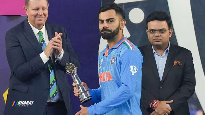 Sachin Tendulkar Consoles Rohit Sharma, Rahul Dravid, and Team Amidst India's World Cup Final Defeat – Exclusive Images 10 Virat Kohli Player of the Tournament 1