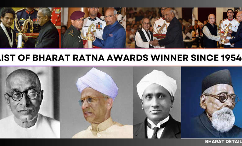 LIST OF BHARAT RATNA AWARDS WINNER SINCE 1954