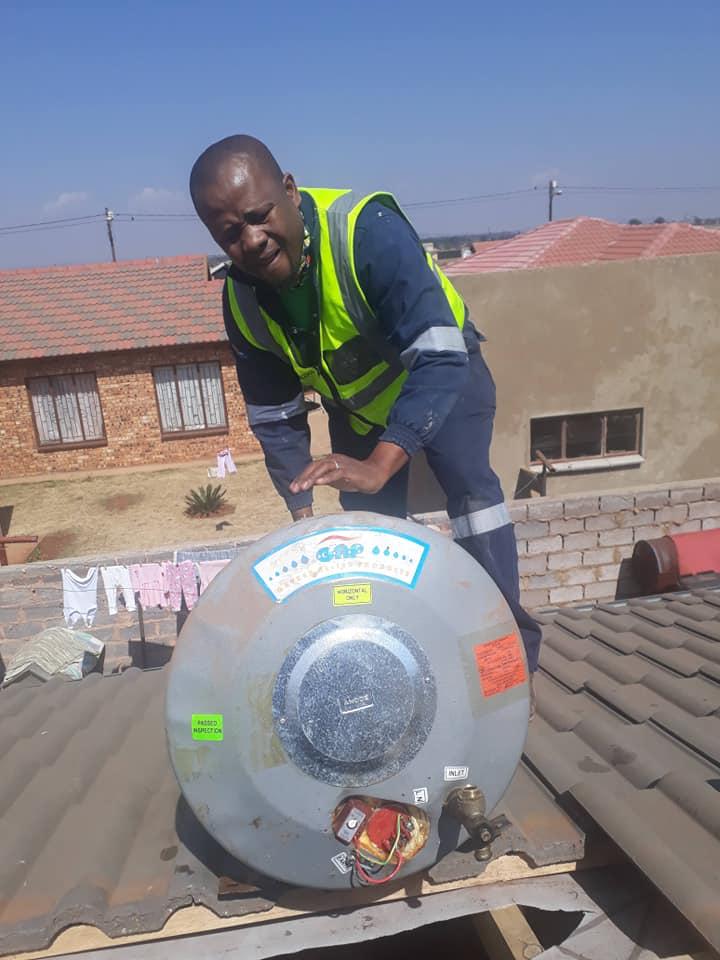 Jiyology construction team at work on a building project in Soweto