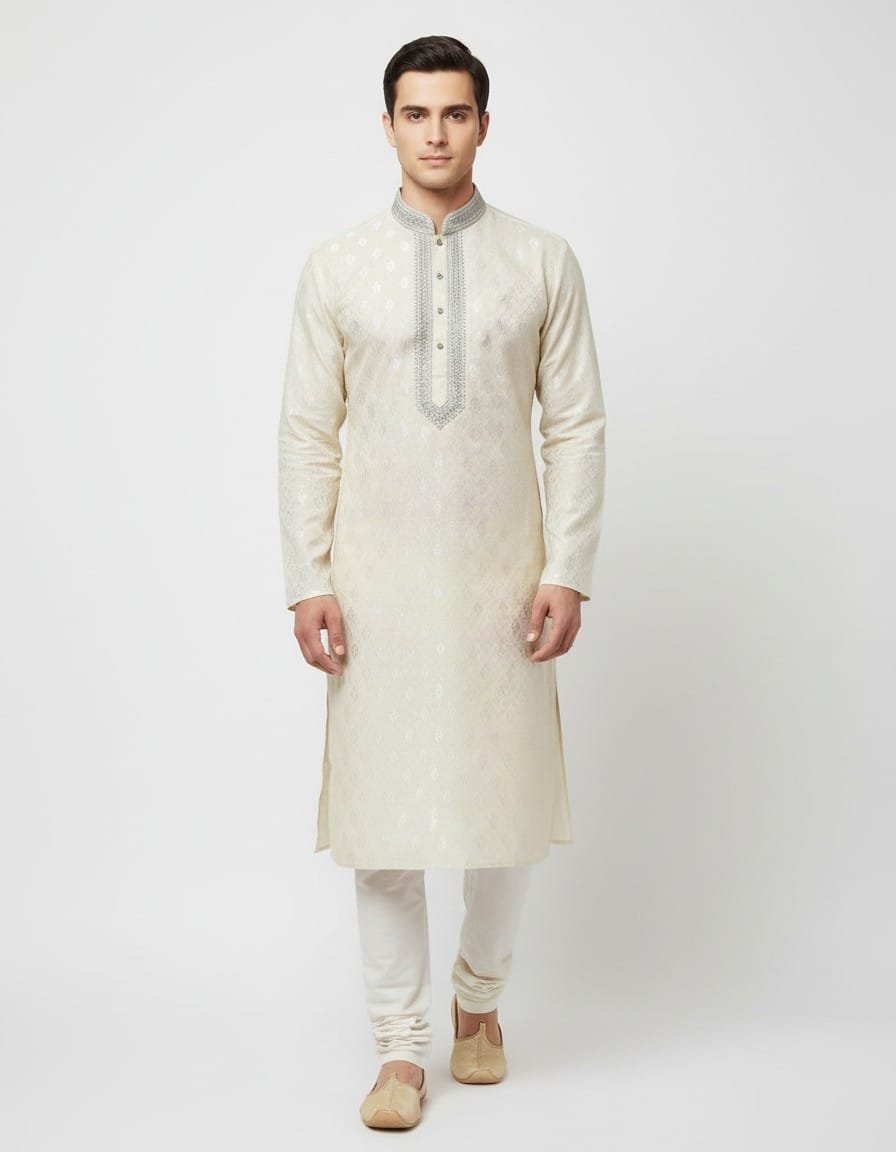Tatvivah Men’s Jacquard Ethnic Kurta 3148