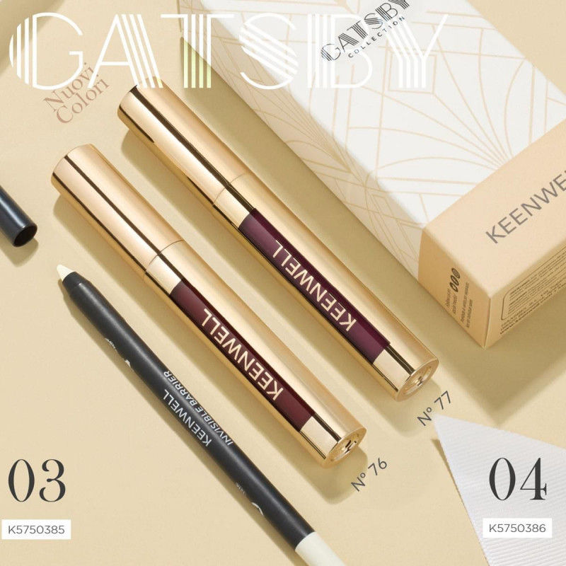 Gatsby Pack 3: Lipgloss 76 met anti-vervaging Lipliner