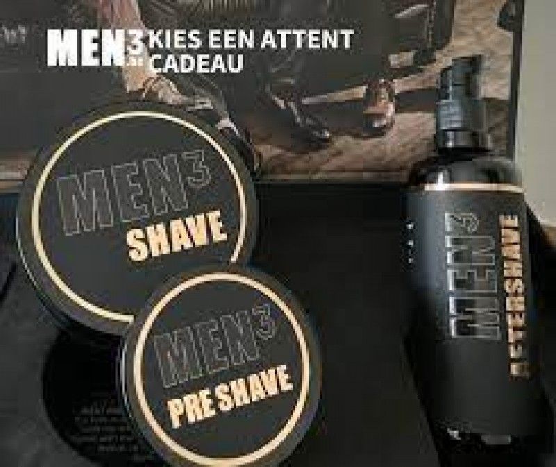 MEN³  Shavingbox (pre-shave, Shave, Aftrshave) - Londerzeel