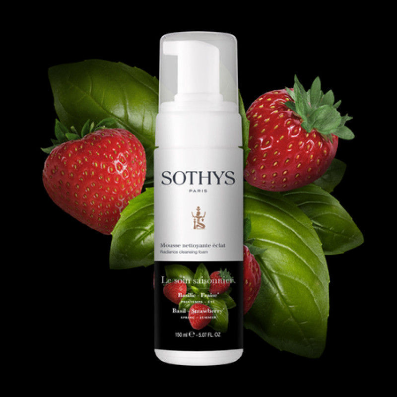 NIEUW : Mousse Nettoyant Eclat  Fraise en basilic: reinigende mousse voor het gelaat   