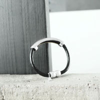 Bar Leather Bracelet Silver Plating 7C2401011 - Diest
