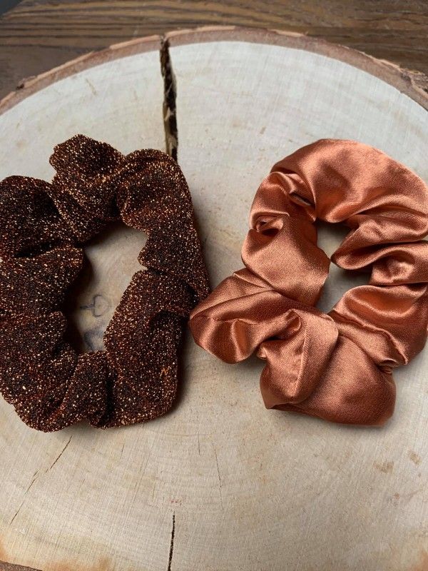 Crème scrunchie set - Geel