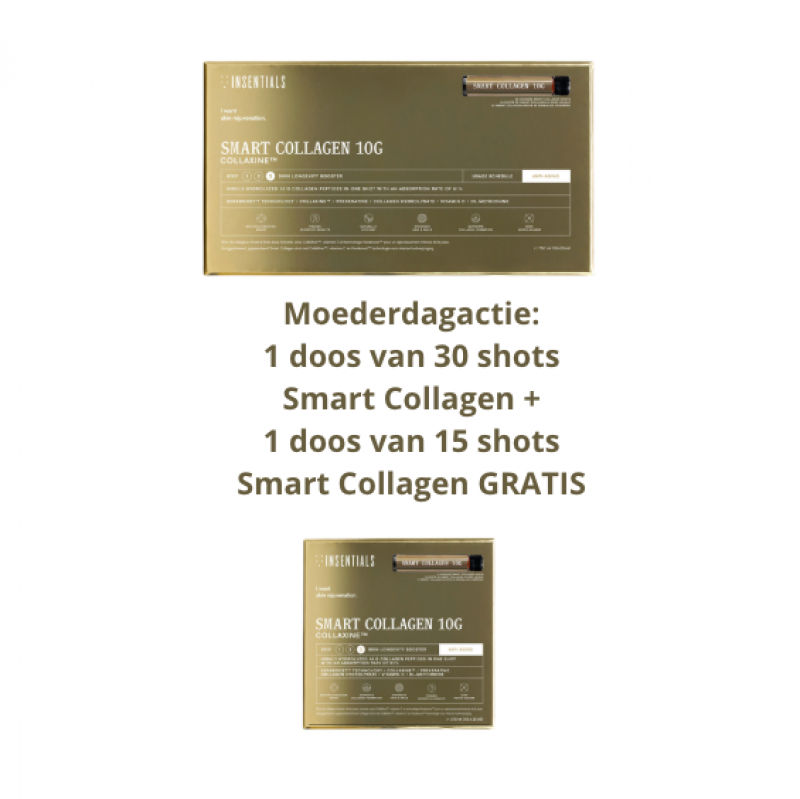 MOEDERDAGACTIE 03 Insentials Smart Collageen Shot 10g (30 stuks + 15 stuks GRATIS) - Alken