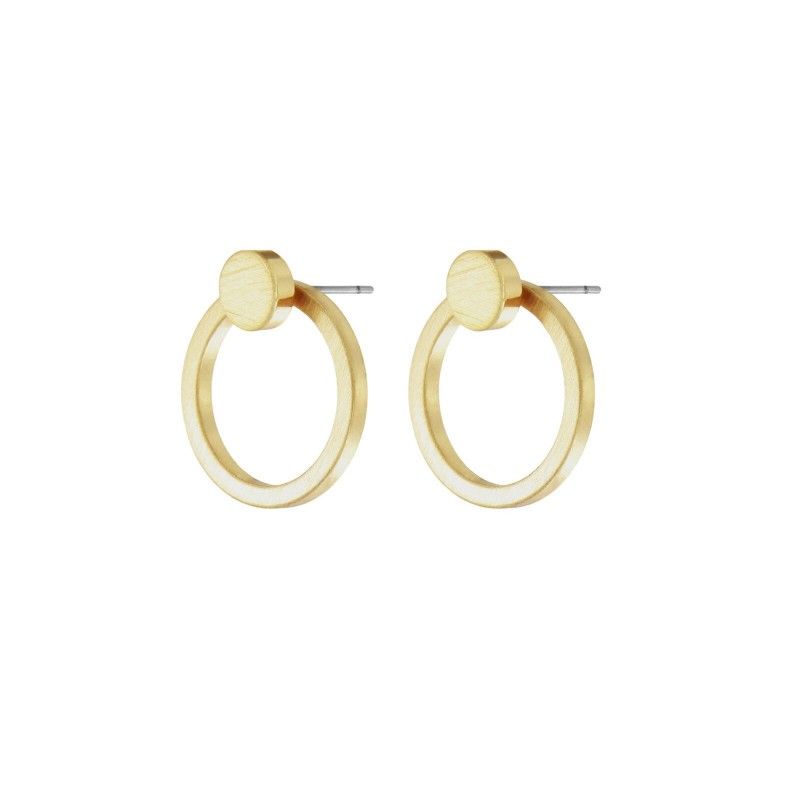   Vanity Construct Circle Dot Earring Gold 3C2484 - Diest