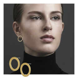 OPEN DOT EARRING GOLD PLATING 3c 2382 - Diest