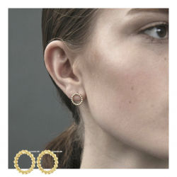 Bubble Mini Earring Gold Plating 3C2384  - Diest