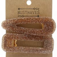  Hair Clips- Glitter Bronze - Diest