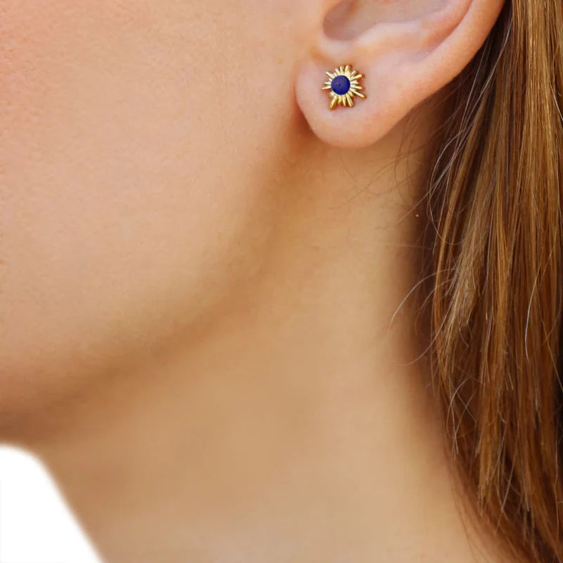 Onega Earrings Natural Stone BLUE - CPE431AZU - Diest
