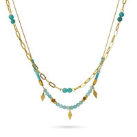 Multi Stone Color Necklace -BCO646AT - Diest