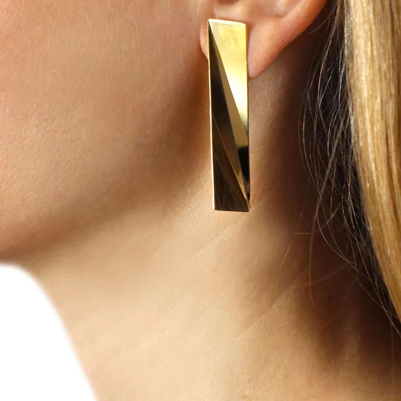 Geometric shape earring Rectangle -CPE514D - Diest