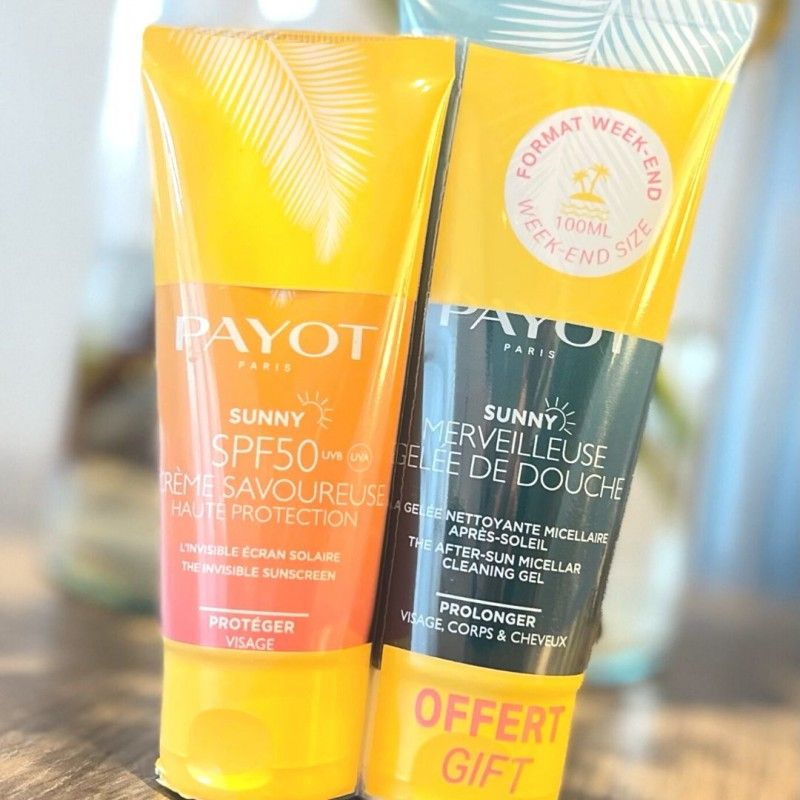 Sunny creme savoureuse Spf 50 visage + gratis aftersun douchegel - Marke