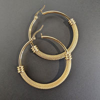  Waterproof Courage  Statement Hoop 18K Gold Plating - Diest