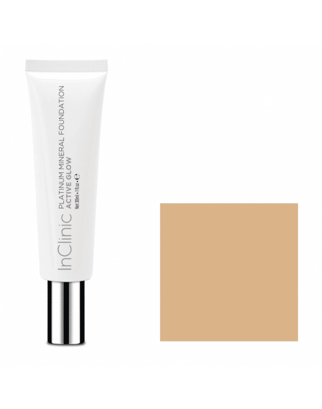 Platinum mineral foundation active glow - stellar - Herent