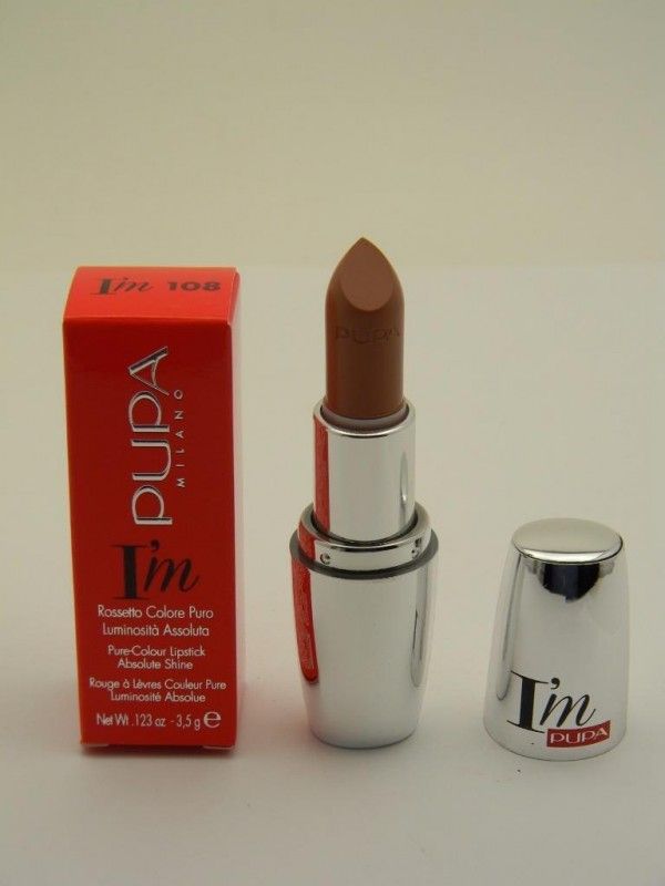 I'M PUPA PURE COLOUR LIPSTICK ABSOLUTE SHINE NATURAL/BROWN RANGE - Sunny Cream nr 108 - Herent