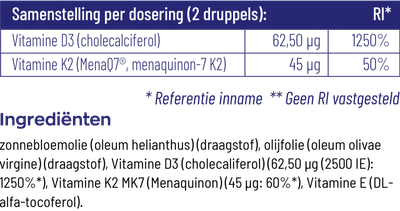 Vitamine D3 & K2 - 30 ml - Herzele