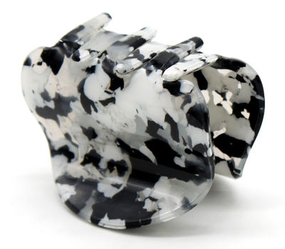 Hair Clip Large - Black & white leopard - Diest