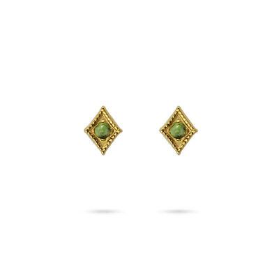 Erie Earrings Natural Stone GREEN - CPE430VER - Diest