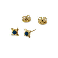 Star Shape Natural Stone Earring BLUE - CPE433AZU - Diest