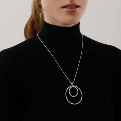 BUBBLE NECKLACE RHODIUM PLATING 9C6496 - Diest