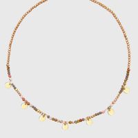 Waterproof Harmony Natural Dot Necklace Rose  - Diest