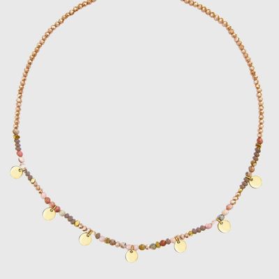 Waterproof Harmony Natural Dot Necklace Rose  - Diest