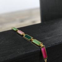  Waterproof Harmony Retangular Bracelet 18K Gold Plating 7W2307017 - Diest