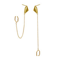 Geometric shape earring Chain - CPE513D - Diest