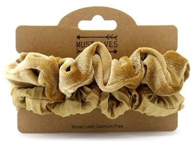  Scrunchie Gold - 2 stuks - Diest