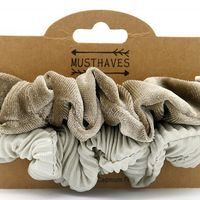  Scrunchie Grey Brown - 2 stuks - Diest