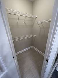 One of two closets in the master bathroom!