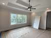 Master bedroom with shiplap! Huge master closet!