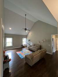 View of living room from the foyer