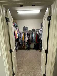 Primary Closet Walk-in.