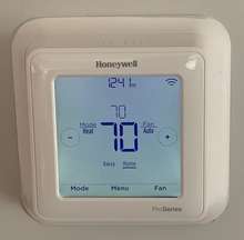 Our smart home package includes a Honeywell T6 pro Z-wave thermostat. Set the perfect temperature before you get home. The Honeywell thermostat lets you cool or heat your home using your smartphone, Quolsys panel, voice, or the thermostat itself.