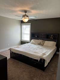 Master bedroom has large closet and bathroom attached