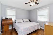 Plenty of room and for a king sized bed-note the hardwoods-no carpet in this lovely home!