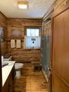 Bathroom with beautiful wood walls