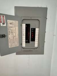 Updated electrical breaker box in home. 