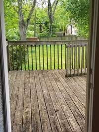 Perfect deck for grilling and enjoying your huge back yard space!