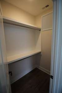 Master closet off of the bathroom!