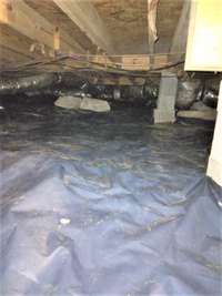 2nd View of the Crawl Space Vapor Barrier